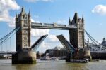 Tower Bridge, London, in its open position