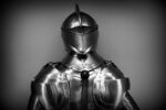 A silver suit of armour